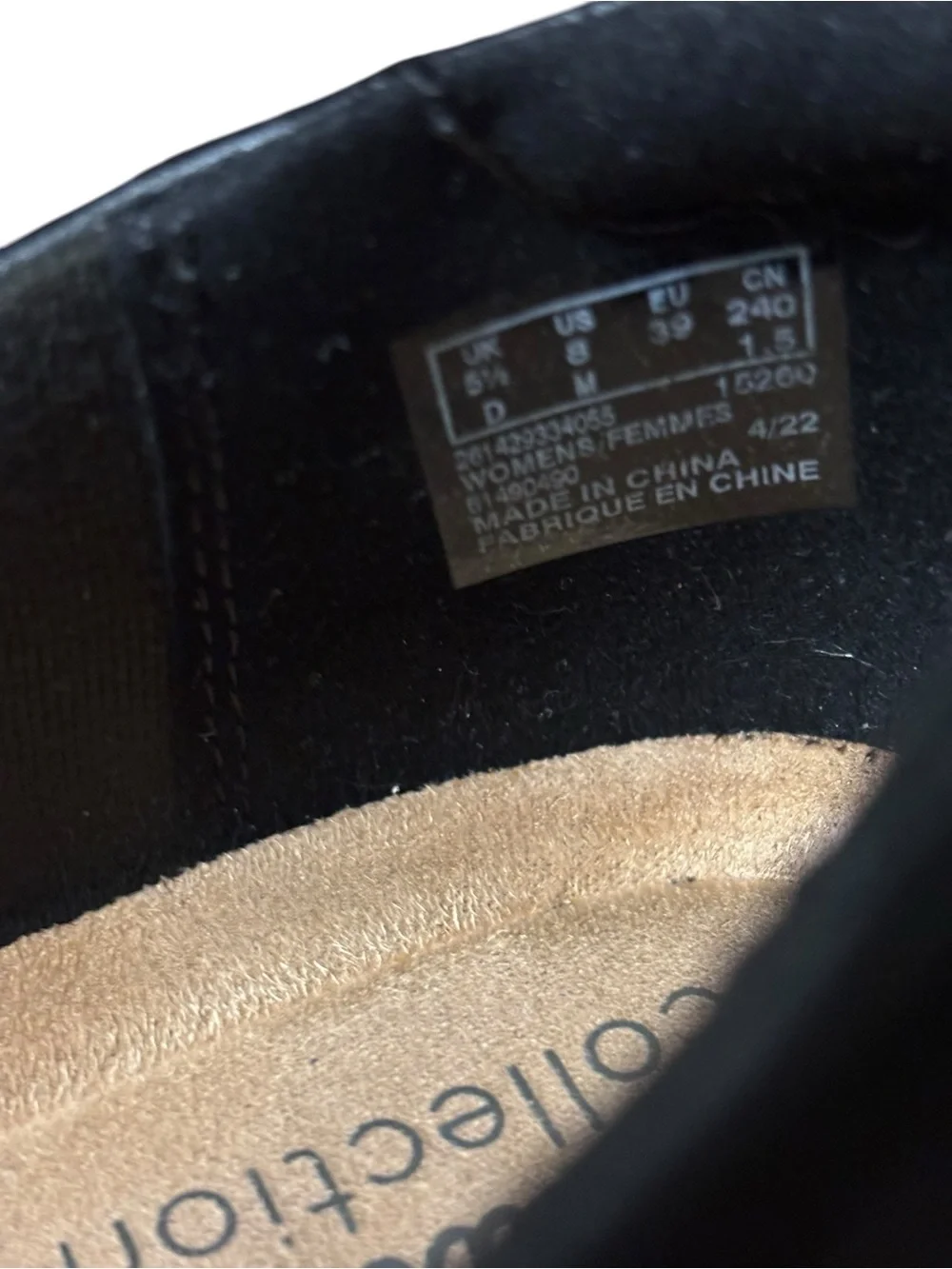 Clarks Collection Women's Juliet Palm Shoes Black Leather Size 8 Worn 1x
